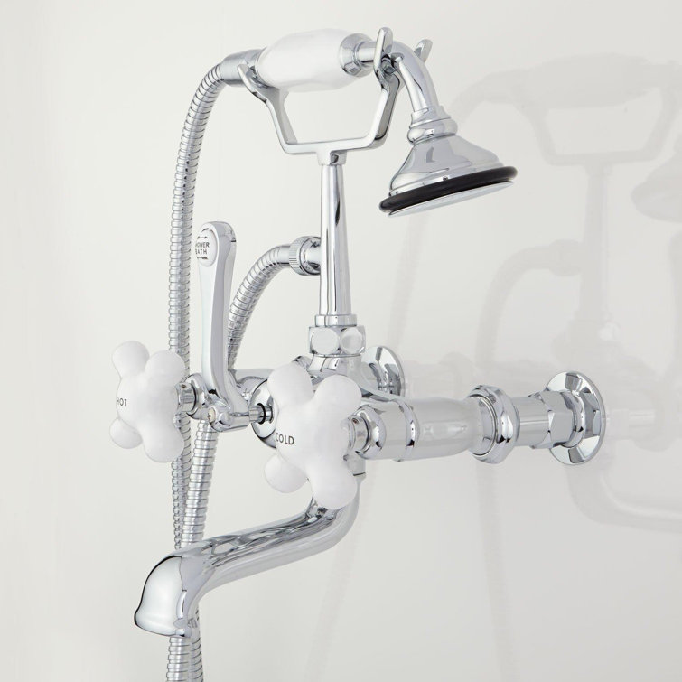 Signature Hardware Telephone Style Wall Mounted Tub Faucet with ...